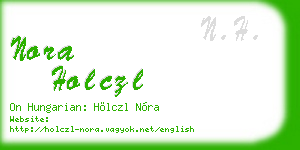 nora holczl business card